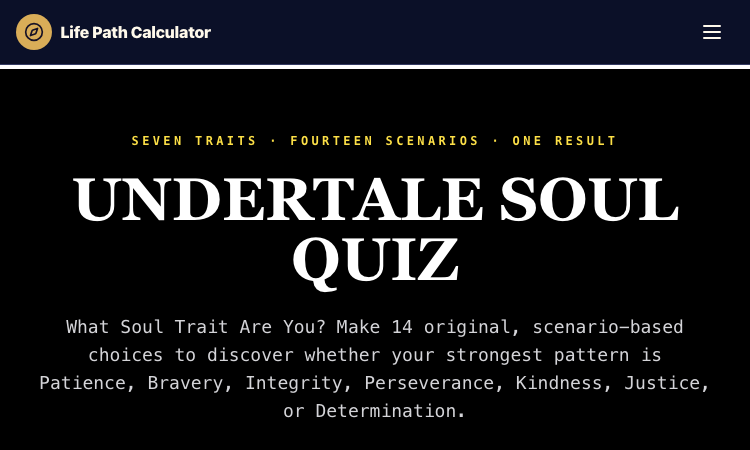 Undertale Soul Quiz