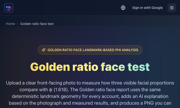 Golden Ratio Face