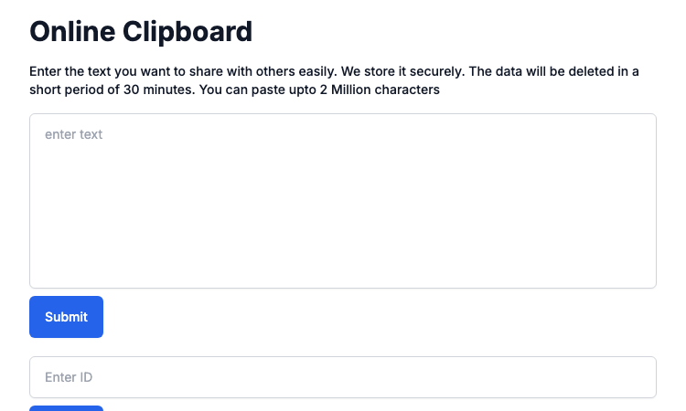Online Clipboard Vercel