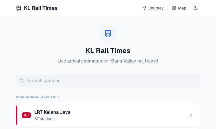 Kl Rail Times