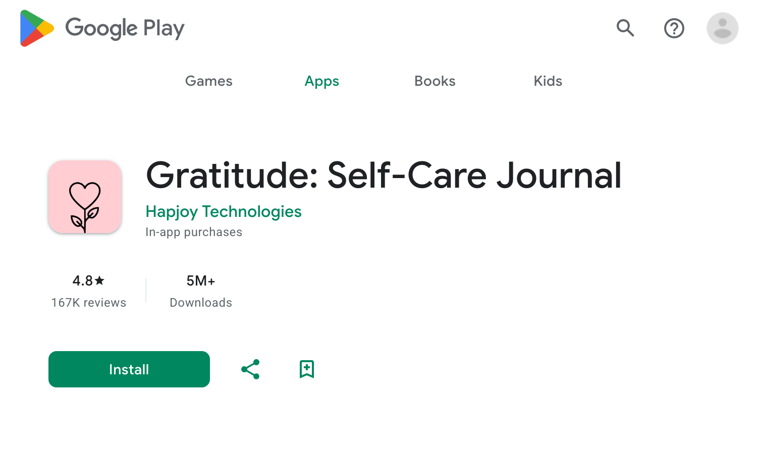 Gratitude App Mobile