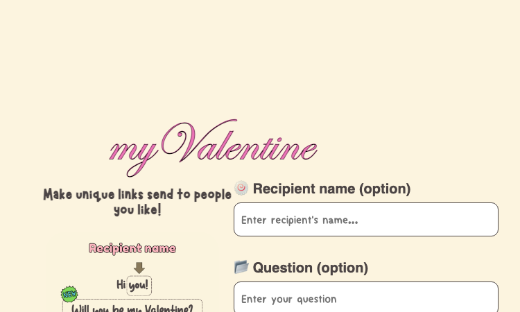 My Valentine Vercel