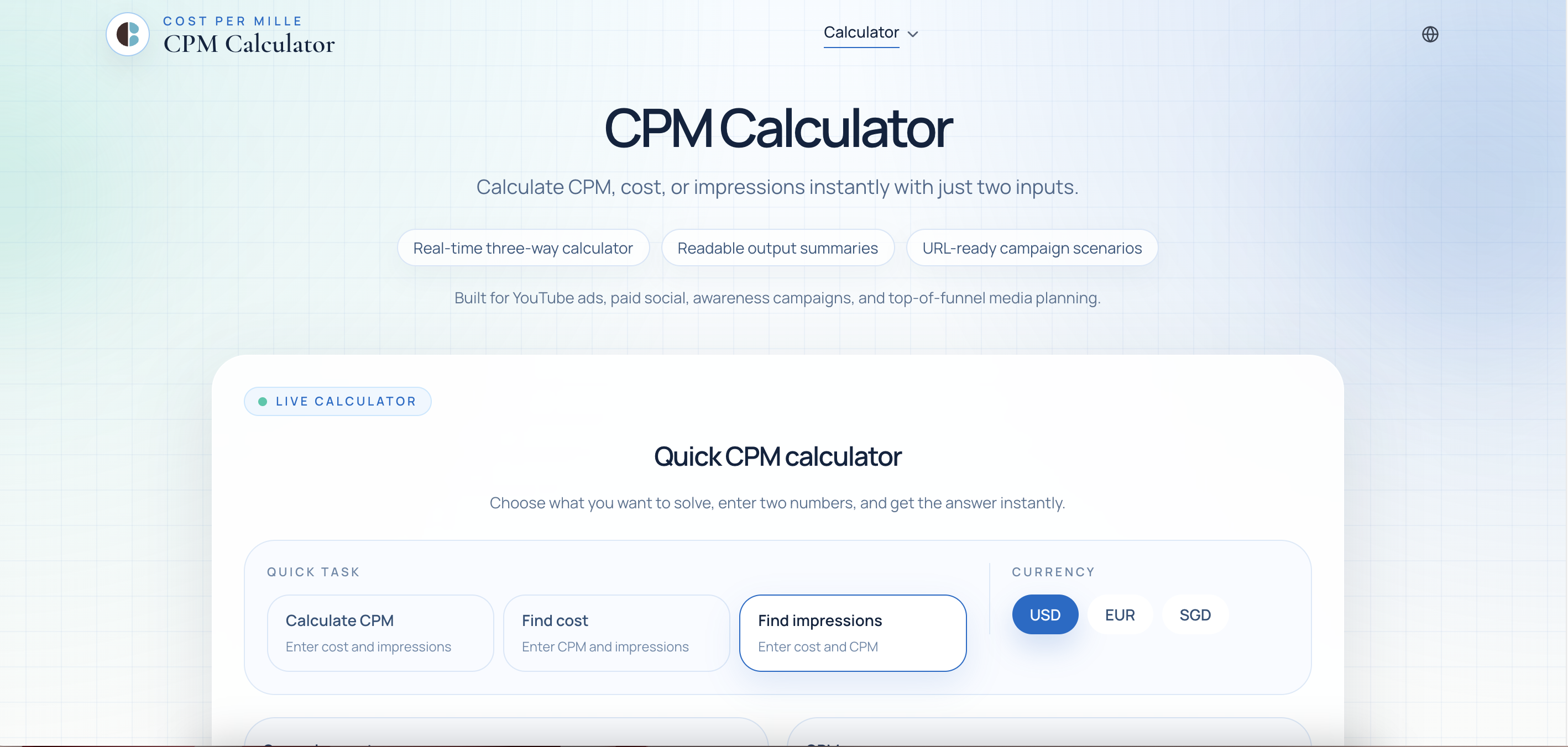 CPM Calculator cover